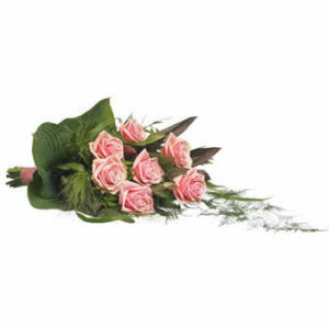 Rouwboeket roze