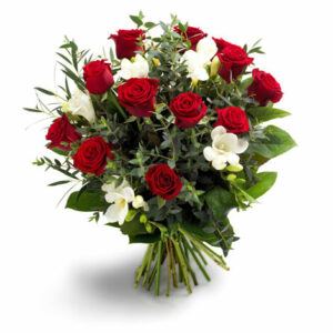 Boeket wit en rood